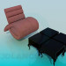 3D Modell Ausgefallene Stuhl und Tisch - Vorschau