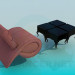 modello 3D Tavolo e sedia fantasia - anteprima