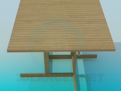 Mesa de jantar de madeira