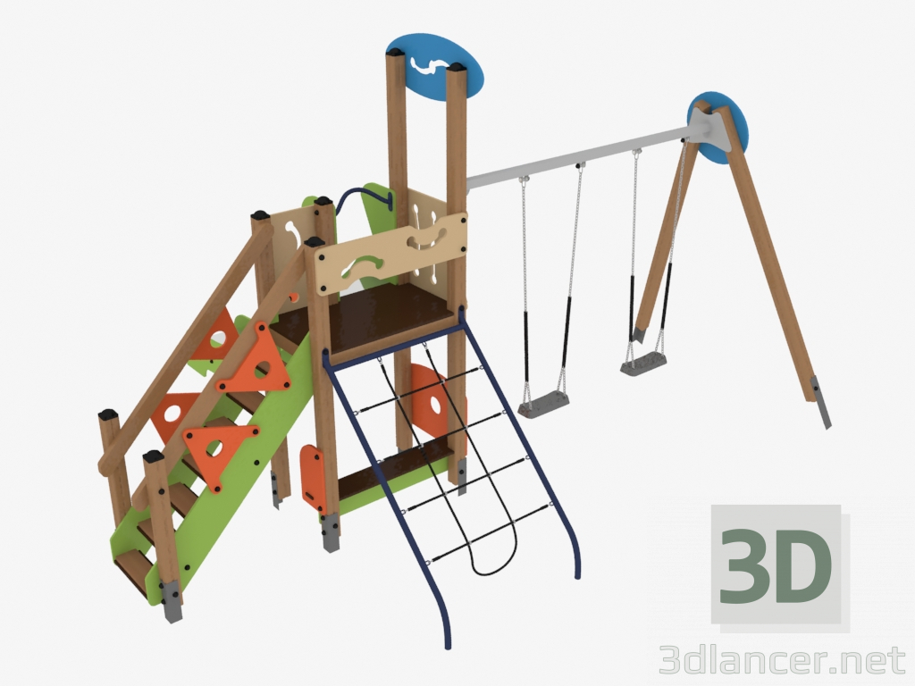 3d model Children's play complex (V1112) - preview