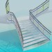3d model Staircase with forged handrail - preview