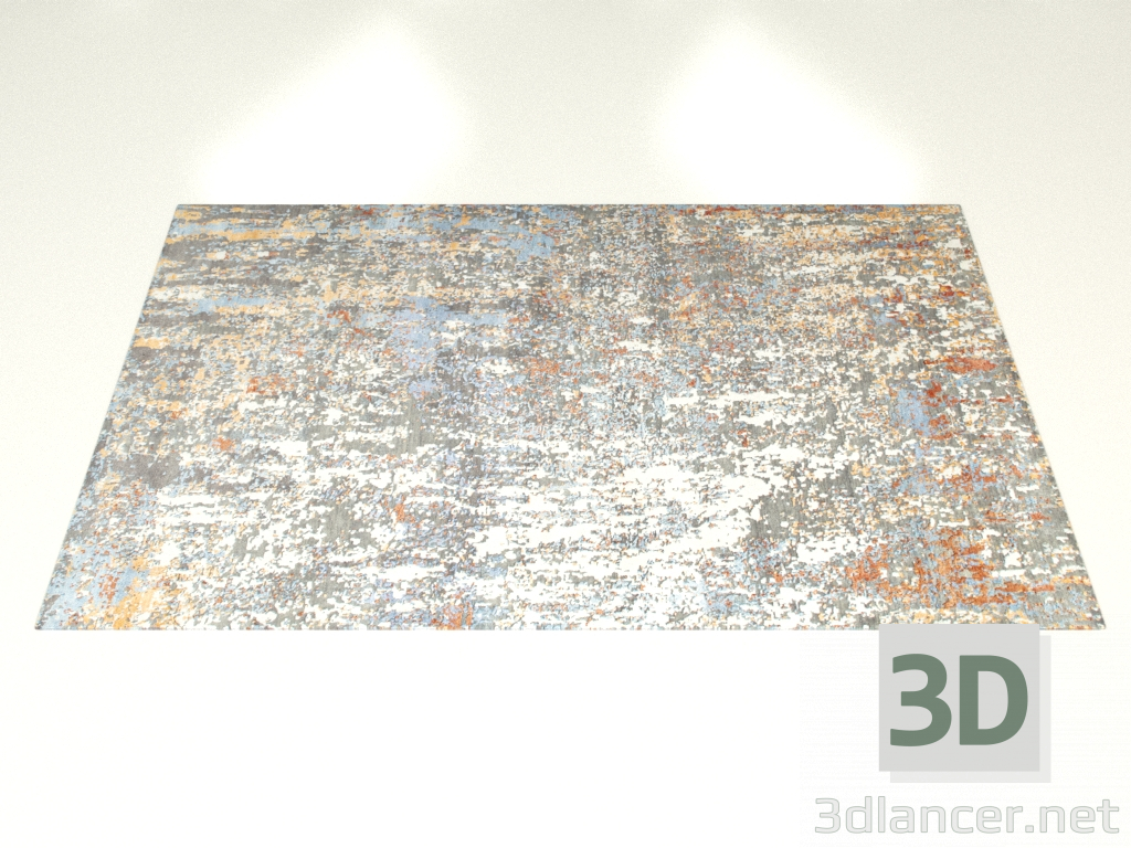 3D Modell Geknüpfter Teppich im kalifornischen Design - Vorschau