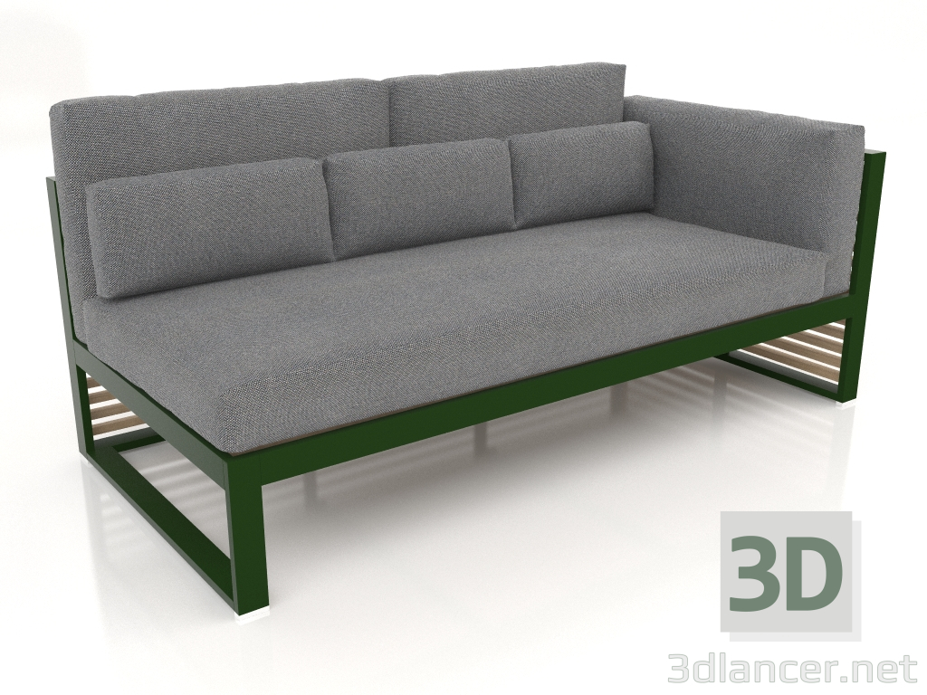3d model Modular sofa, section 1 right, high back (Bottle green) - preview