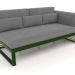3d model Modular sofa, section 1 right, high back (Bottle green) - preview