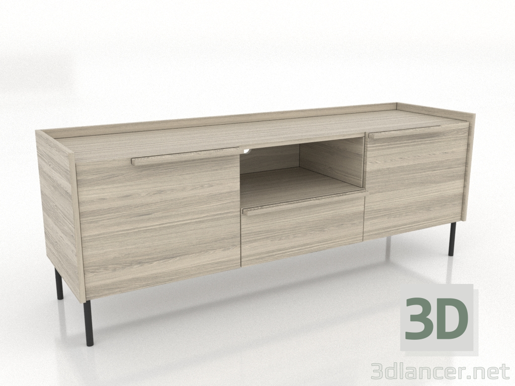 3d модель Тумба ТВ 1 1500 мм (освітлений дуб) – превью 3d модель Тумба ТВ 1 1500 мм (освітлений дуб) – превью