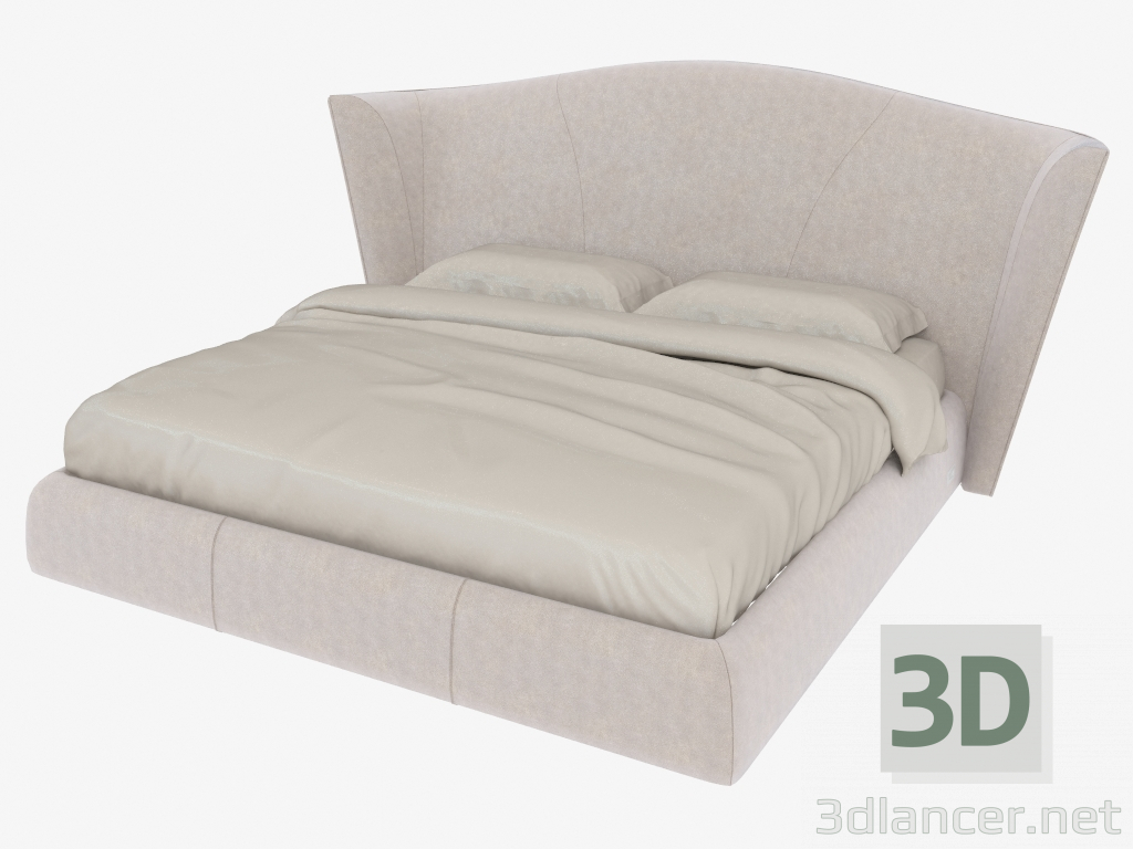 3D modeli Çift kişilik yatak HERON (283x240xH132) - önizleme