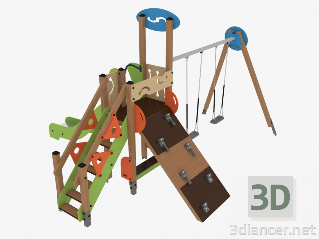 3d model Children's play complex (V1114) - preview
