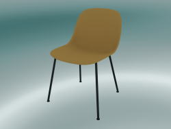 Fiber chair with tube base (Ocher, Black)