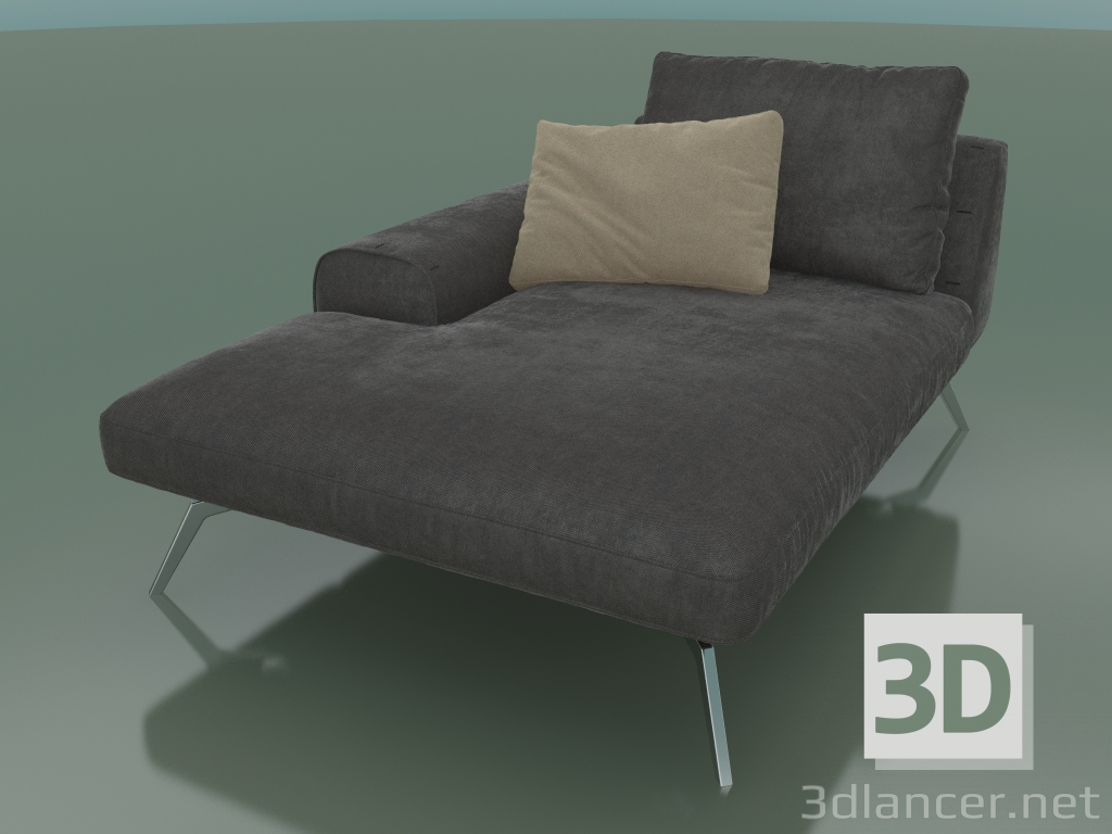 3d model Linda couch with armrest on the right (1640 x 1210 x 700, 121LIN-164-CHL-AR) - preview