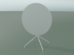 Стол круглый 5711, 5728 (H 74 - Ø79 cm, сложенный, White, V12)