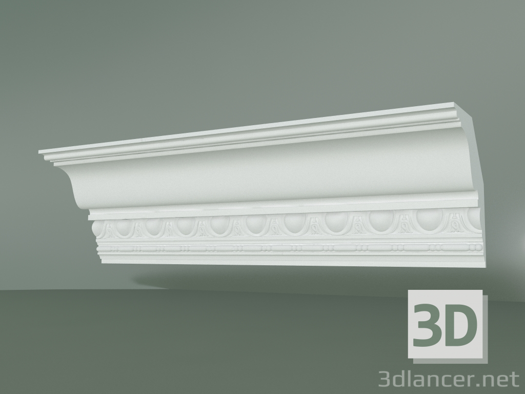modèle 3D Corniche en plâtre avec ornement KV524 - preview