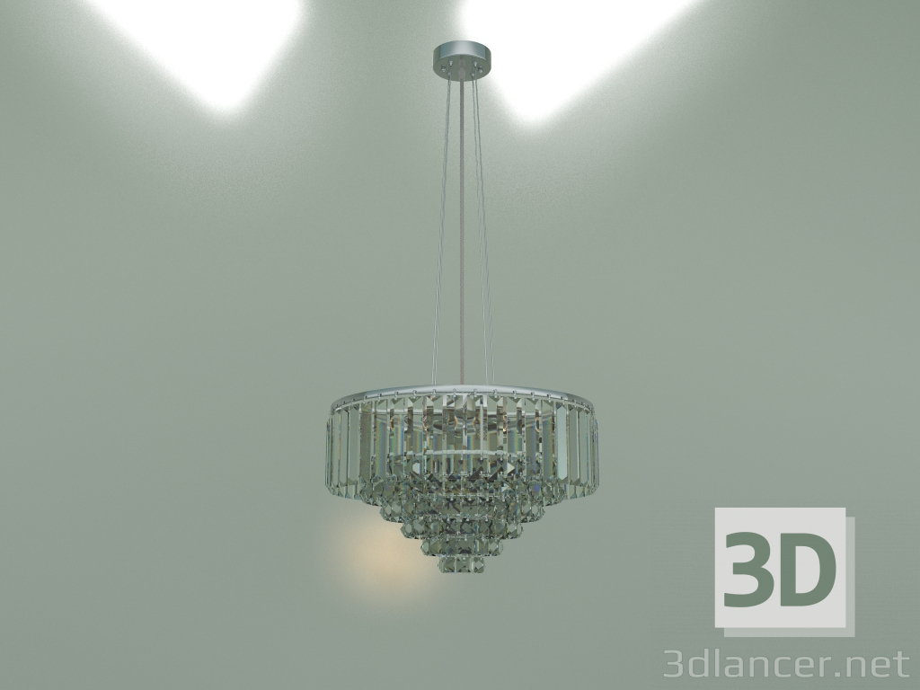 3d model Pendant chandelier Torreta 10105-5 (chrome-clear crystal) - preview