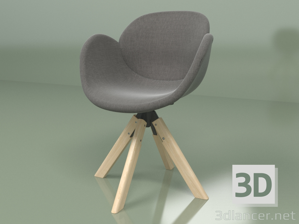 modello 3D Sedia Percy (grigio scuro) - anteprima