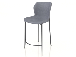 Semi-bar chair Helena (gray - black)