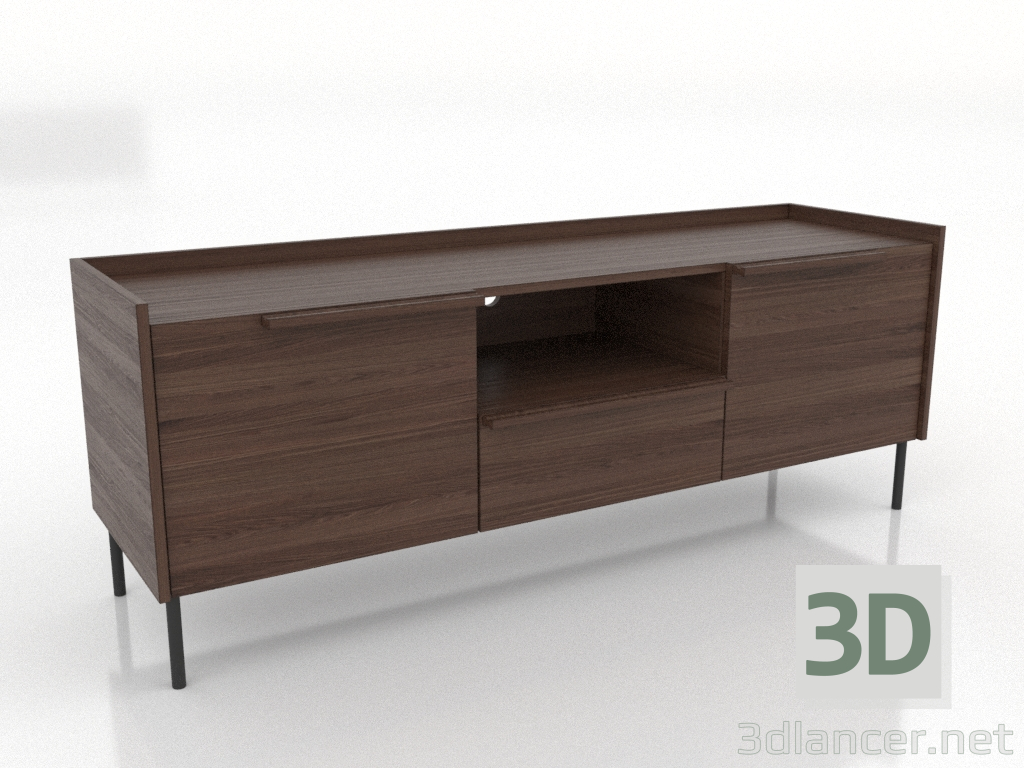 3D Modell TV-Schrank 1 1500 mm (Nussbaum dunkel) - Vorschau 3D Modell TV-Schrank 1 1500 mm (Nussbaum dunkel) - Vorschau