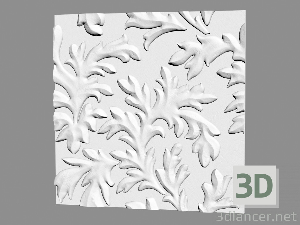 modello 3D Pannello murale in gesso (art.168) - anteprima