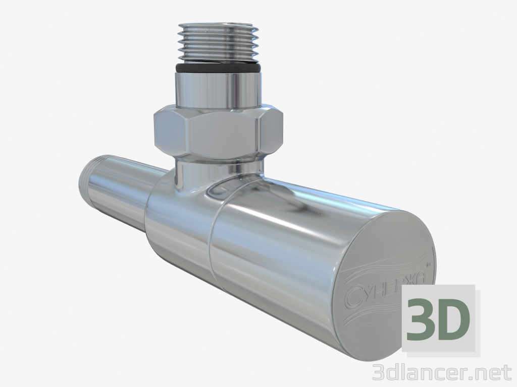 3D Modell Angusswinkel (Zylinder) G 1/2 "PS x G 1/2" HP - Vorschau