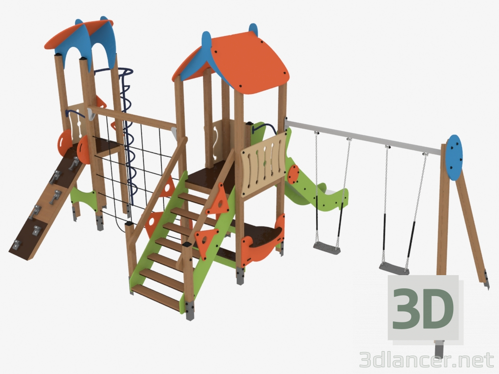3d model Children's game complex (V1202) - preview