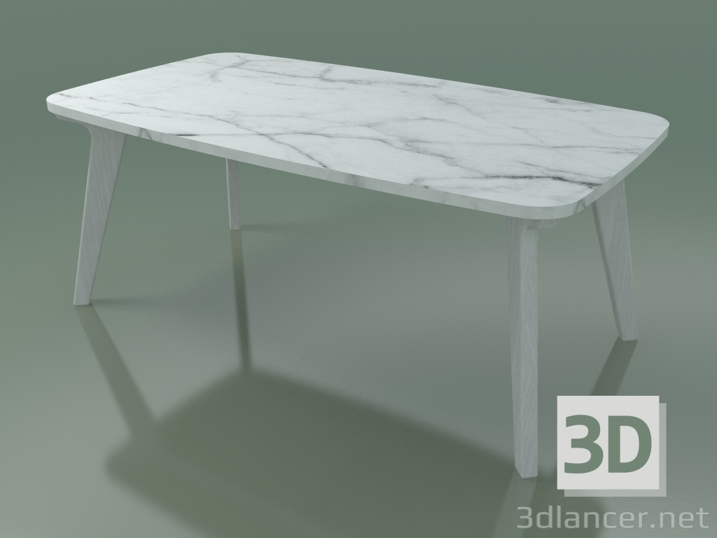 3d model Dining table (234, Marble, White) - preview