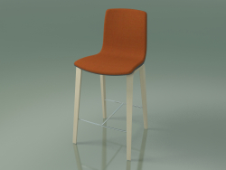 Bar stool 3994 (4 wooden legs, polypropylene, with front trim, white birch)