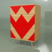 3d model Chest of drawers Big Woo (red, light veneer) - preview