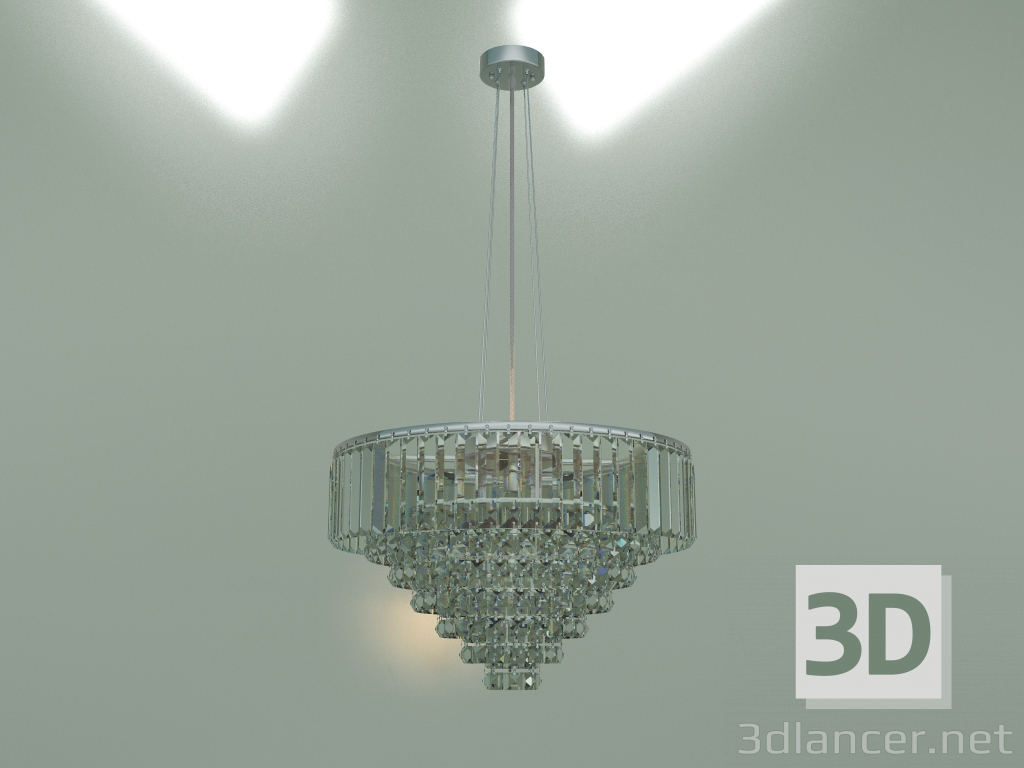 3d model Pendant chandelier Torreta 10105-9 (chrome-clear crystal) - preview