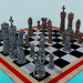 3d model Checkerboard with shapes - preview