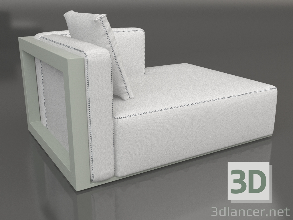 3D modeli Kanepe modülü sağ bölüm 2 (Çimento grisi) - önizleme
