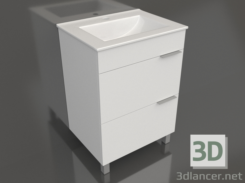 3D modeli Yer dolabı 60 cm (Br.01.06-2-W) - önizleme