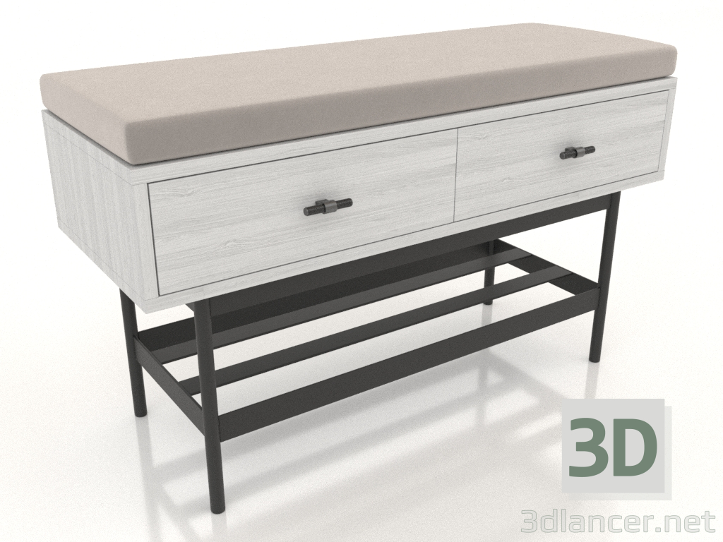 modello 3D Panca 1 (bianco RAL 9010) - anteprima