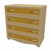 3d model Chest of drawers (4 boxes) - preview