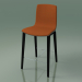 Modelo 3d Cadeira alta 3994 (4 pernas de madeira, polipropileno, com guarnição frontal, bétula preta) - preview