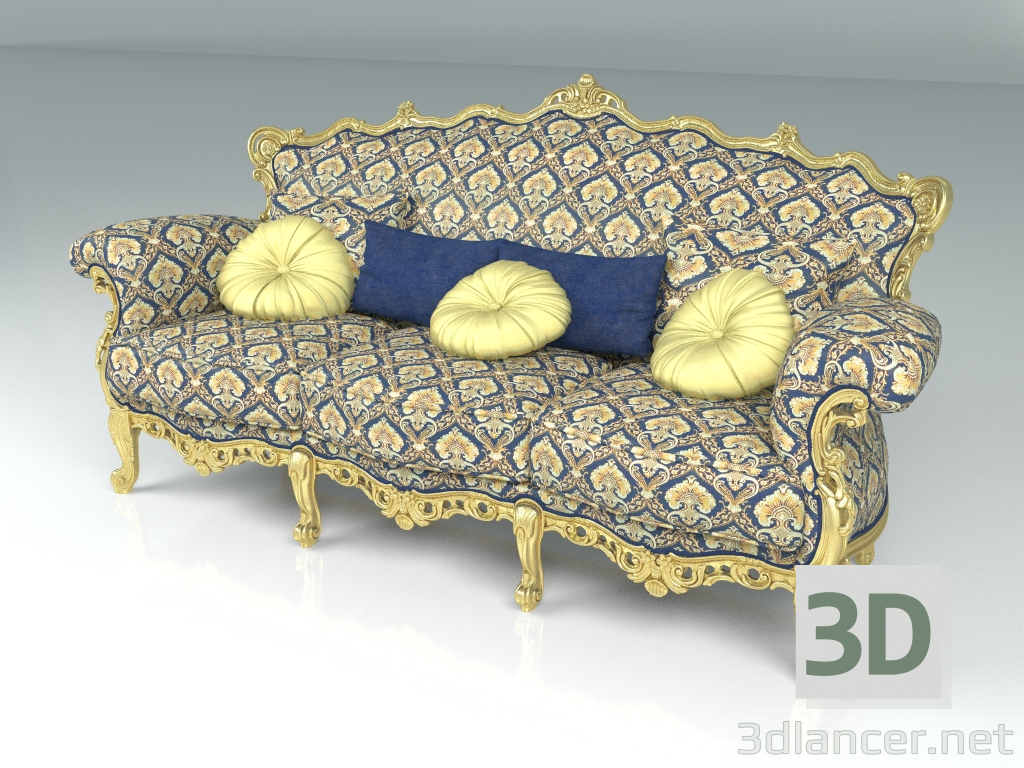 3 डी मॉडल 3-सीटर सोफा (कला। 12415) - पूर्वावलोकन