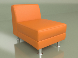 Section Evolution 1-seater (couro laranja)