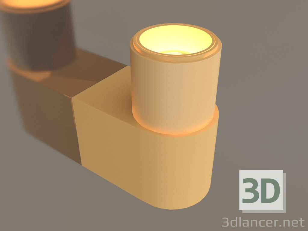 3D Modell Lampe SP-SPICY-WALL-MINI-S60x39-3W Warm3000 (GD, 40 Grad, 230V) - Vorschau