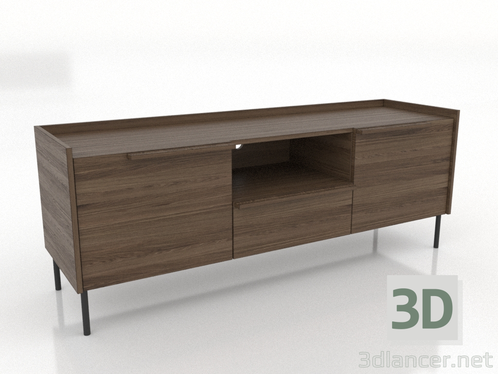 3d модель Тумба ТВ 1 1500 мм (освещенный пепельный орех) – превью 3d модель Тумба ТВ 1 1500 мм (освещенный пепельный орех) – превью