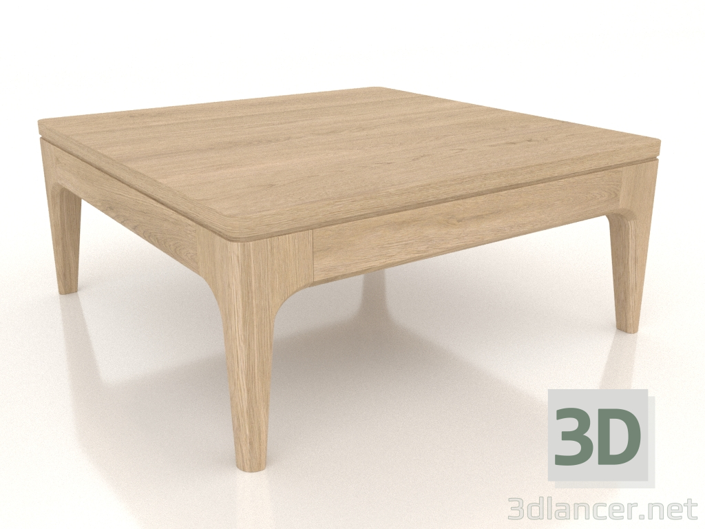 modello 3D Tavolino basso FARGO 600x600x250 mm (rovere schiarito) - anteprima