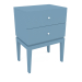 3d model One Static bedside table with two drawers (option 6) - preview