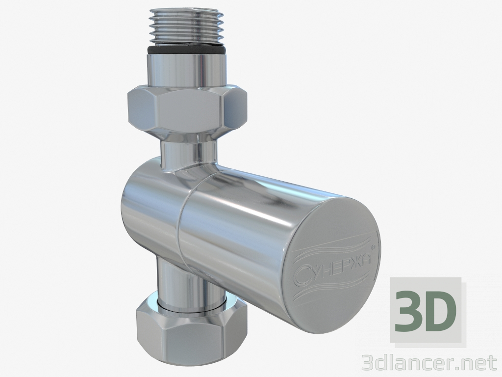 3d model Straight gate (cylinder) G 1/2 "HP x G 3/4" NG - preview