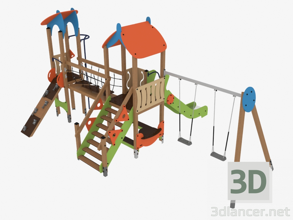 3d model Children's play complex (V1204) - preview
