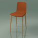 3d model Bar stool 3994 (4 wooden legs, polypropylene, with front trim, oak) - preview