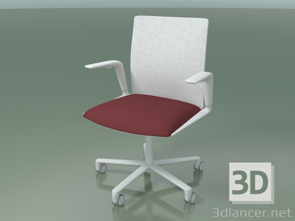 3d model Chair 4805 (5 wheels, upholstery - mesh and fabric, V12) - preview