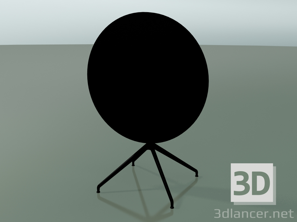 3D Modell Runder Tisch 5711, 5728 (H 74 - Ø79 cm, gefaltet, schwarz, V39) - Vorschau