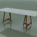 modello 3D Tavolo rettangolare EASEL (piano in marmo) - anteprima