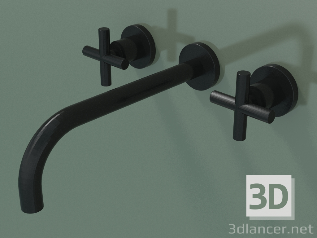 modello 3D Miscelatore lavabo a parete senza scarico (36717892-330010) - anteprima