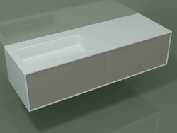 Çekmeceli lavabo (06UC824S1, Clay C37, L 144, P 50, H 36 cm)
