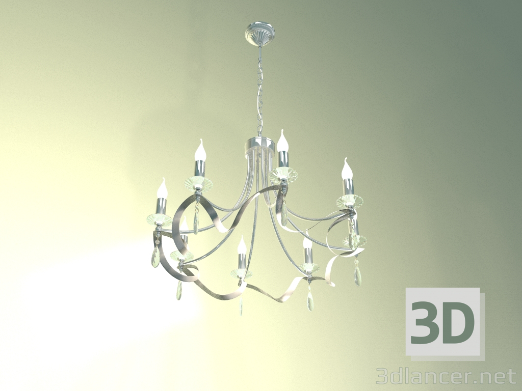 3d model Hanging chandelier 60064-8 (chrome) - preview