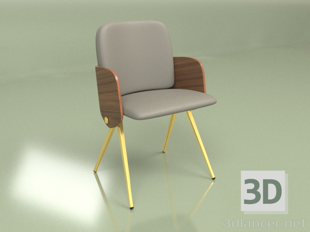 3D Modell Stuhl Isla (grau) - Vorschau