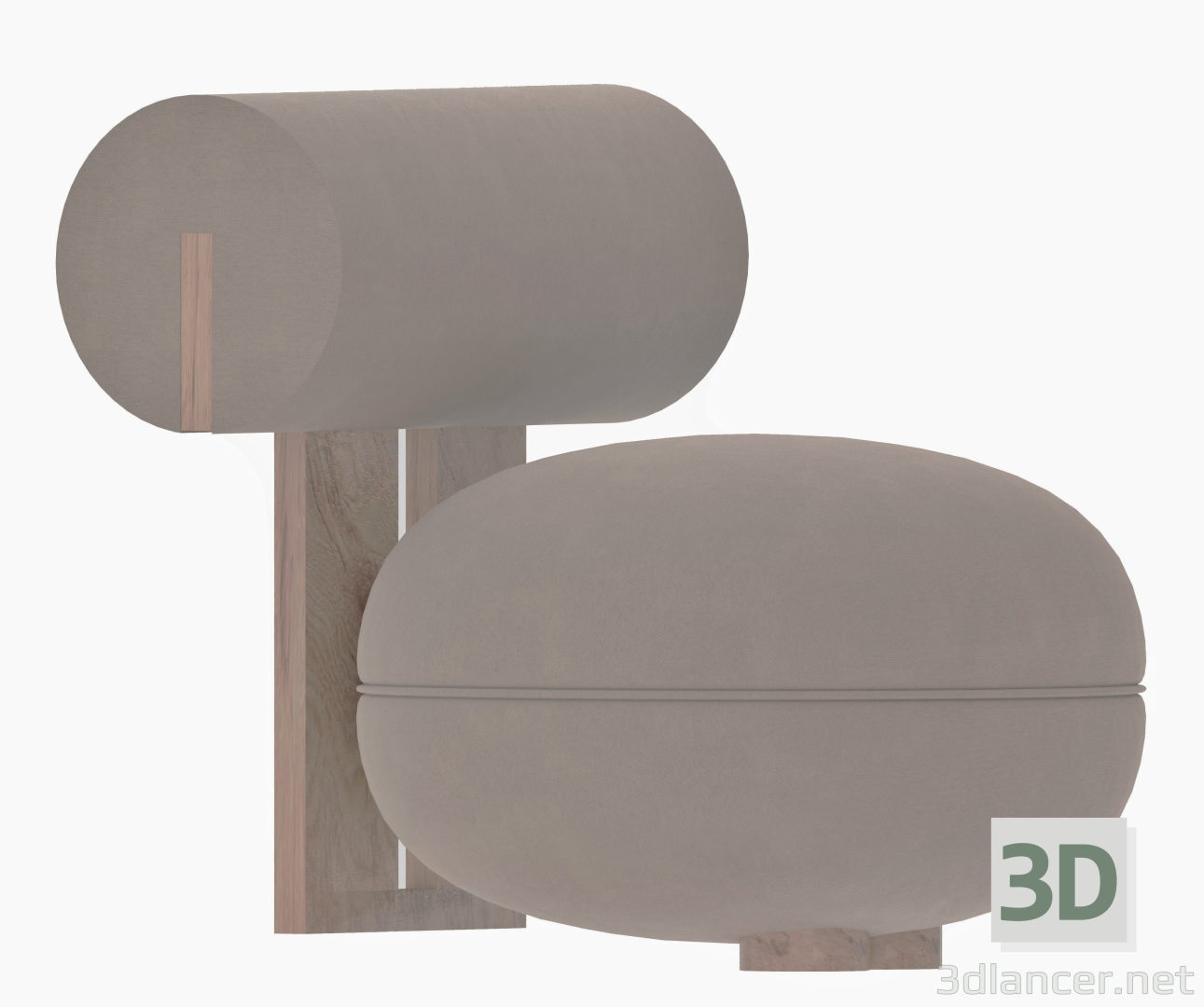 3d armchair NORR11 HIPPO model buy - render