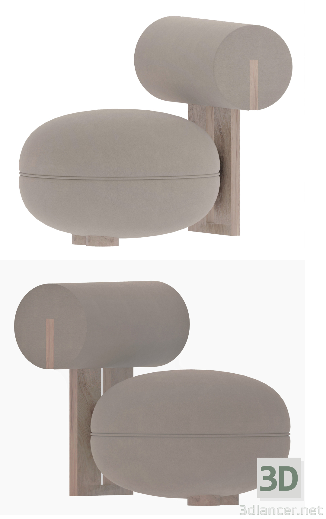modèle 3D de fauteuil NORR11 HIPPO acheter - rendu